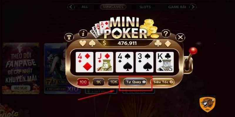 Cách chơi cơ bản của mini nổ hũ Poker 